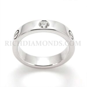 18WG 0.10ct Round Diamond ET Ring