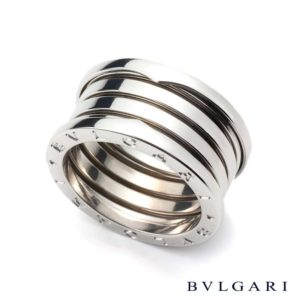 18WG Bvlgari B.zero1 4 Band Ring Size 57