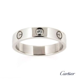 18WG Cartier Diamond Love Ring