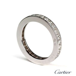 18WG Cartier Full Diamond Eternity Ring1.76TDW