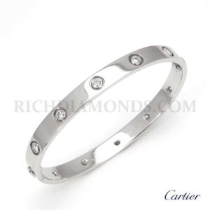 18WG Cartier Love Bangle Diamonds