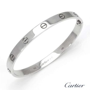 18WG Cartier Love Bangle Size 18