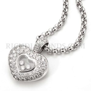 18WG Chopard Happy Heart Necklace