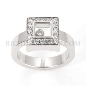 18WG Chopard Happy Square Ring