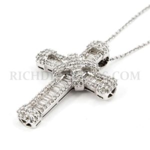 18WG Diamond Cross Bag/RBC
