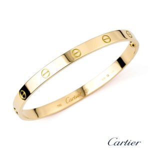 18YG Cartier Love Bangle Size 18 F89916