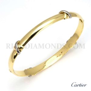18YG Cartier X Bangle