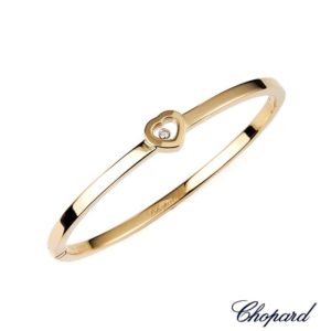 18YG Chopard Happy Diamond Heart Bangle 85/4354-0001