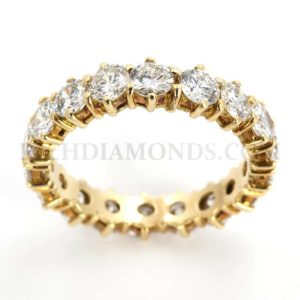 18YG Full Diamond Eternity Ring