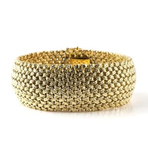18YG MeshLink Bracelet Cuff