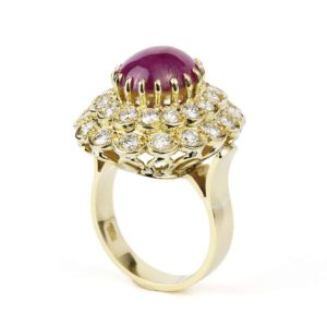18YG Ruby 2.25ct and Diamond Ring