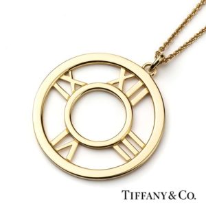 18YG Tiffany & Co. Atlas Medallion Pendant