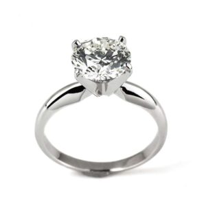18WG 2.01ct F/VS1 Round Diamond Ring