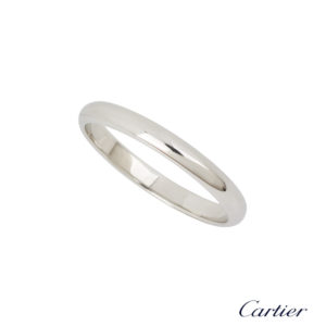 Cartier 2.5mm Wedding Band in Platinum B&P