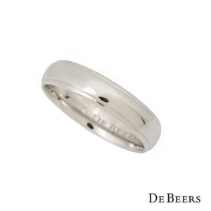 De Beers Wedding Band in Platinum J/FX03ZOOP B&P