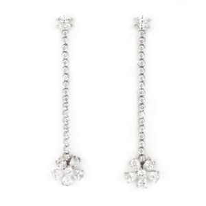 18k White Gold Diamond Drop Earrings 7.00ct G/H VS2