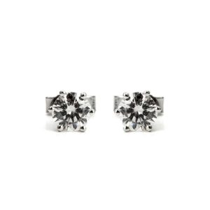18ct White Gold Diamond Stud Earrings 0.72ct Total