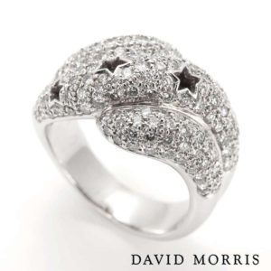 David Morris Diamond Stars Ring in Platinum
