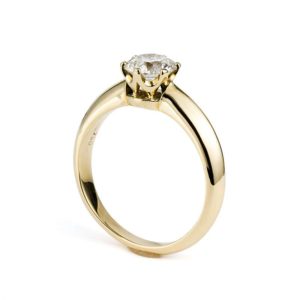18ct Yellow Gold Round Diamond Ring 1.01ct I/SI1