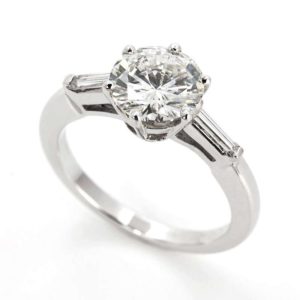 18ct White Gold Round Diamond Ring 1.52ct I/VVS2