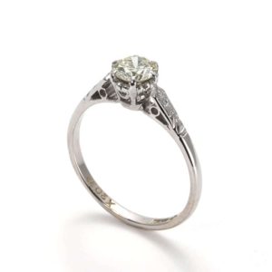 18ct White Gold Round Diamond Ring 0.50ct N/VS2