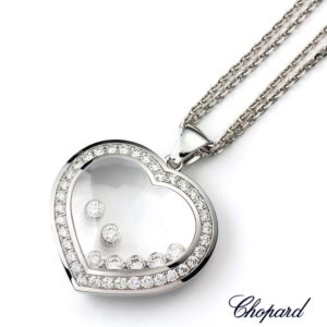 Chopard 18k White Gold Happy Diamonds Necklace 79/9202-1003