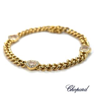 Chopard 18ct Yellow Gold Happy Diamonds Heart Bracelet