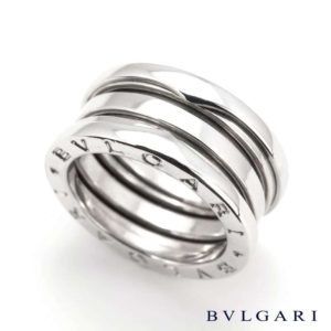 Bvlgari 18ct White Gold B.ZERO1 Ring Size 50