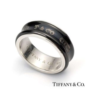 Silver and Midnight Titanium Tiffany & Co. 1837 Ring