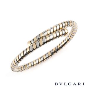 Bvlgari 18ct Gold Tubogas Bangle