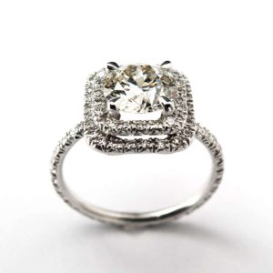 18ct White Gold Round Diamond Ring 1.58ct I/SI1