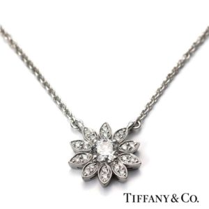 Tiffany & Co. Platinum Enchant Flower Pendant 0.22ct Total