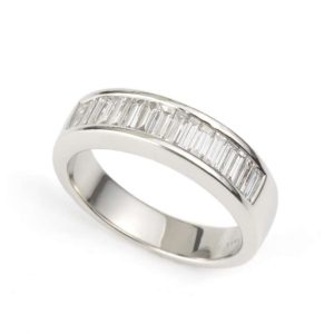 Platinum 0.96TDW Half Eternity Ring