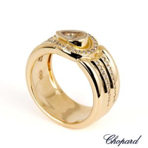 Chopard 18ct Yellow Gold Happy Diamonds Ring 82/1101-01