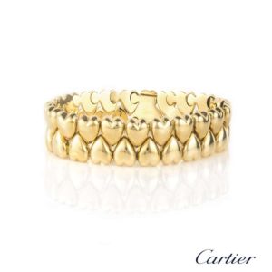 Cartier 18k Yellow Gold Heart Link Bracelet