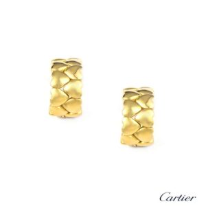 Cartier 18k Yellow Gold Heart Link Earrings