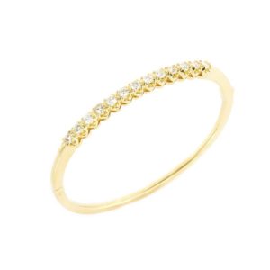 18k Yellow Gold Diamond Bangle 1.30ct G/VS2
