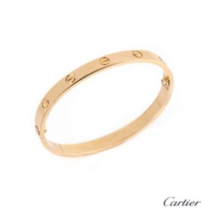 Cartier 18k R/G Unworn Love Bangle Size 18 B&P B6035618