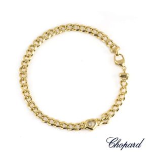 Chopard 18k Yellow Gold Happy Diamonds Heart Bracelet 851882