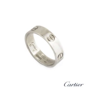 Cartier Love Ring In Platinum Size 62 B&P B4084962