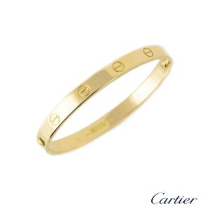 Cartier 18k Yellow Gold Love Bangle Size 18 B6035518