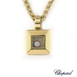 Chopard 18k Yellow Gold Happy Diamonds Pendant B&P 79/2938-20