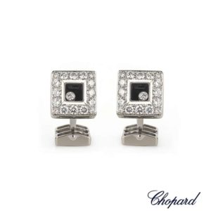 Chopard 18k W/G Happy Diamonds Cufflinks 1.16ct 75/3024-20