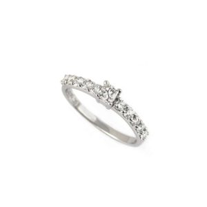 18k White Gold Princess Cut Diamond Ring 0.25ct H/VS1