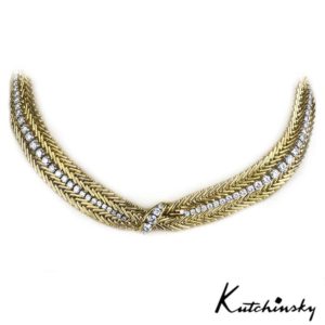 Kutchinsky 18k Yellow Gold Diamond Necklace 7.20ct F/VS1