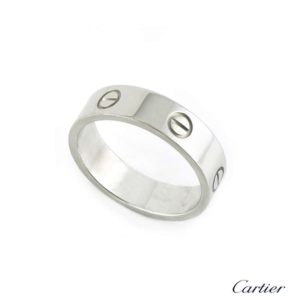 Cartier 18k White Gold Love Ring Size 55 B4084763