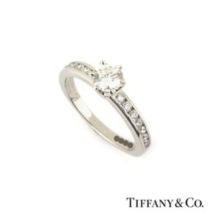 Tiffany & Co. Diamond Ring in Platinum 0.46ct H/VVS2 B&P