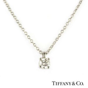 Tiffany & Co. Diamond Pendant in Platinum 0.80ct F/VVS1 B&P