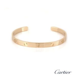 Cartier 18k Rose Gold Open Cuff Love Bangle Size 20 B6032620