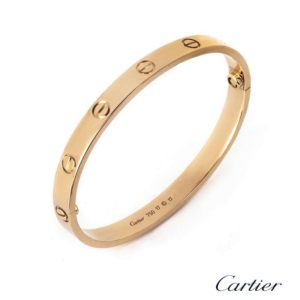 Cartier 18k Rose Gold Love Bangle Size 17 B&P B6035617